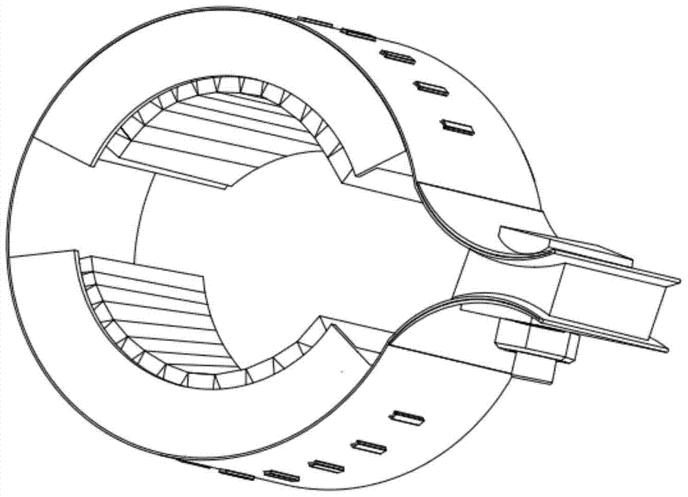 An elastic clamp with high temperature resistance and adjustable diameter