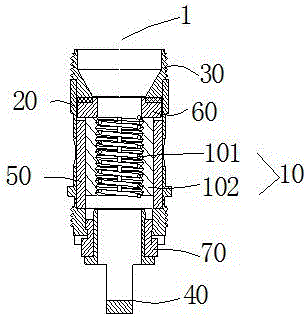 Heating device, atomizing head, atomizer and electronic cigarette of electronic cigarette atomizing head