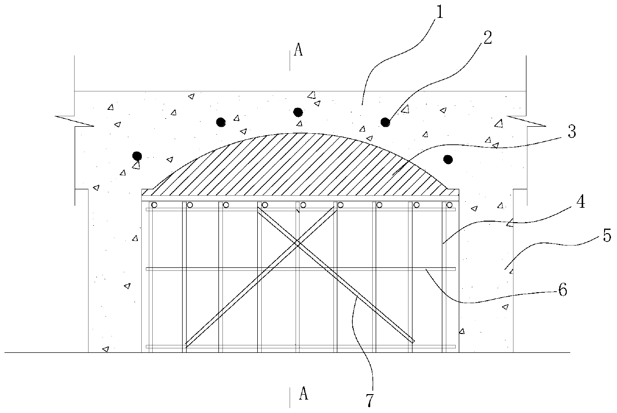 Construction method of once-formed circular arch structure modeling laminated beam