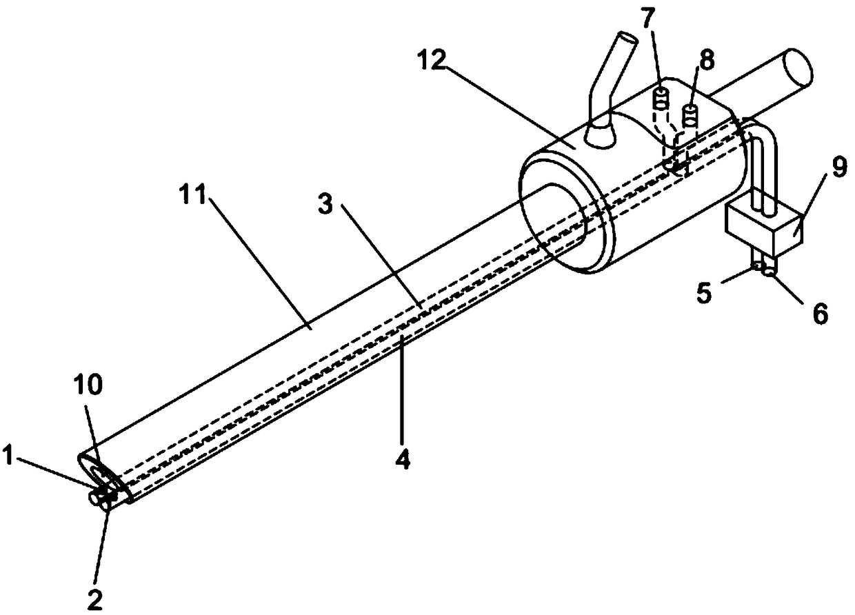 Endoscope lens flushing and drying device