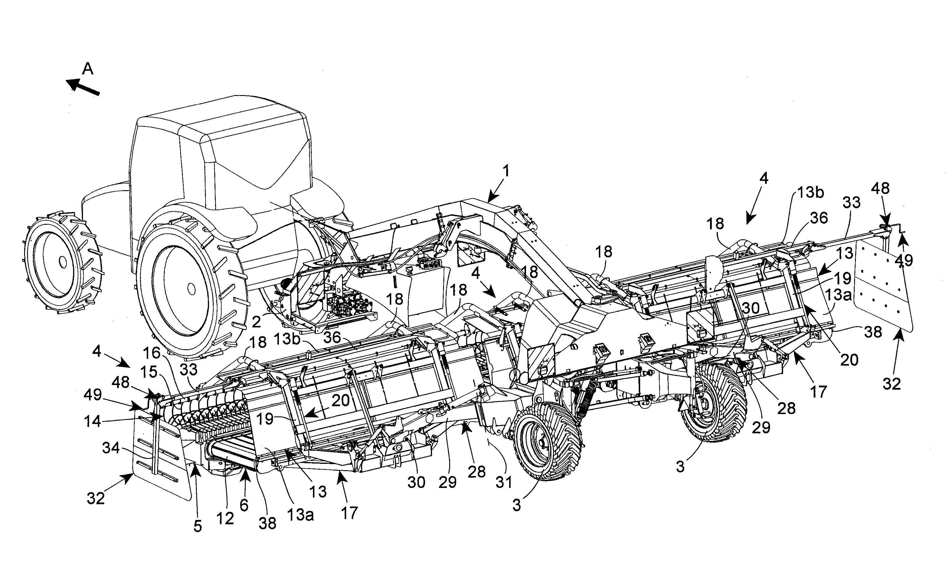 Haymaking machine comprising an improved deflector