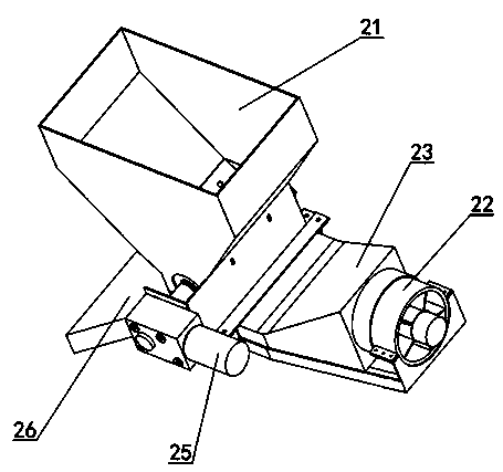 A material spreading device and method mounted on an agricultural drone