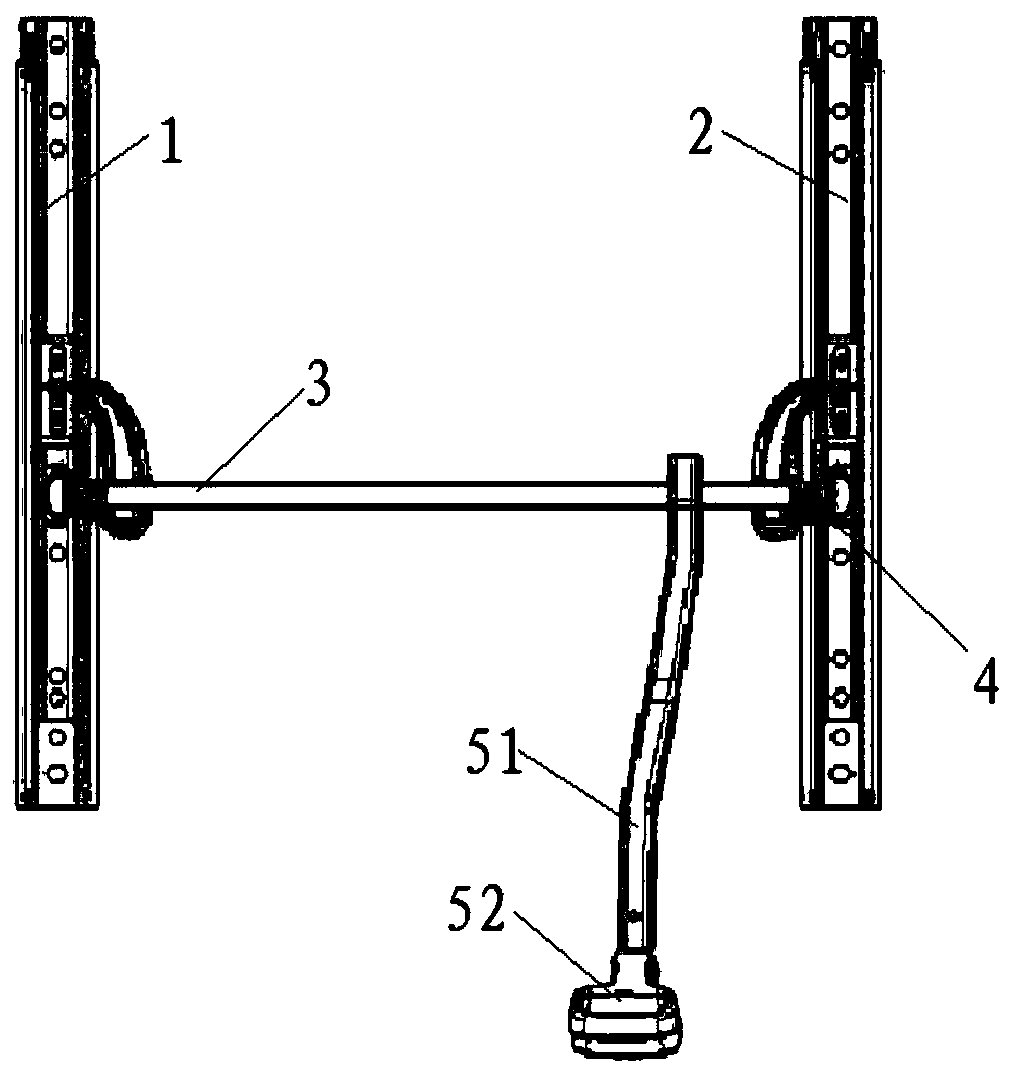 A seat slide rail universal unlocking structure