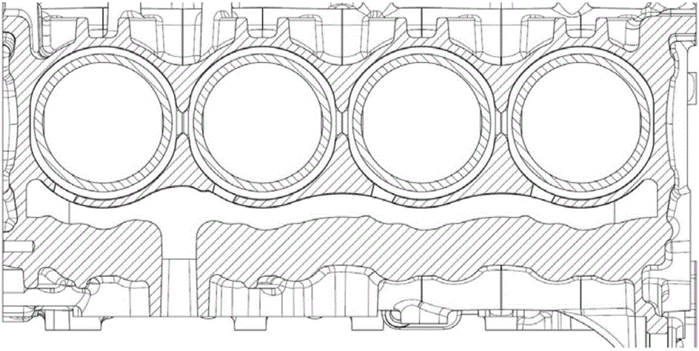 Machine body water cavity arrangement form