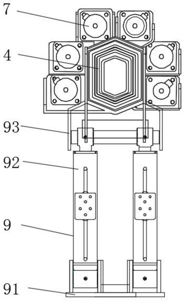 Light multifunctional crane with seven telescopic arms