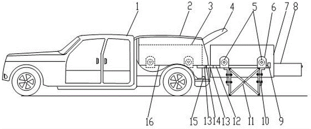 Car-mounted tool cabinet