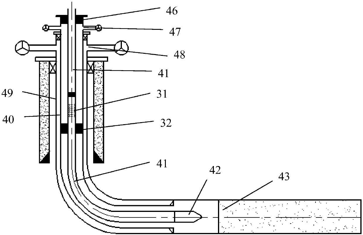 Coal bed methane continuous sand flushing pipe string and its sand flushing method