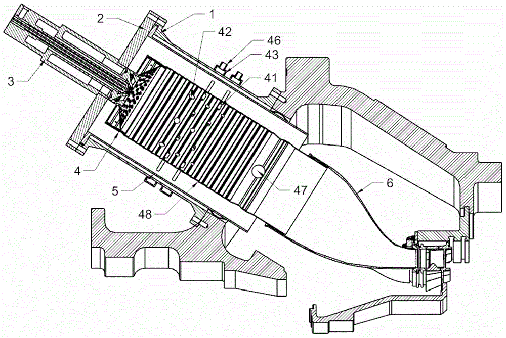 Low-heat value fuel gas combustion chamber of gas turbine