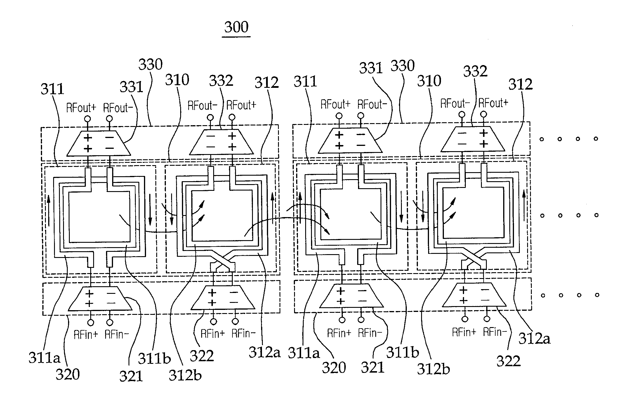 Impedance matching circuit eliminating interference between signal lines and power amplifier having the same