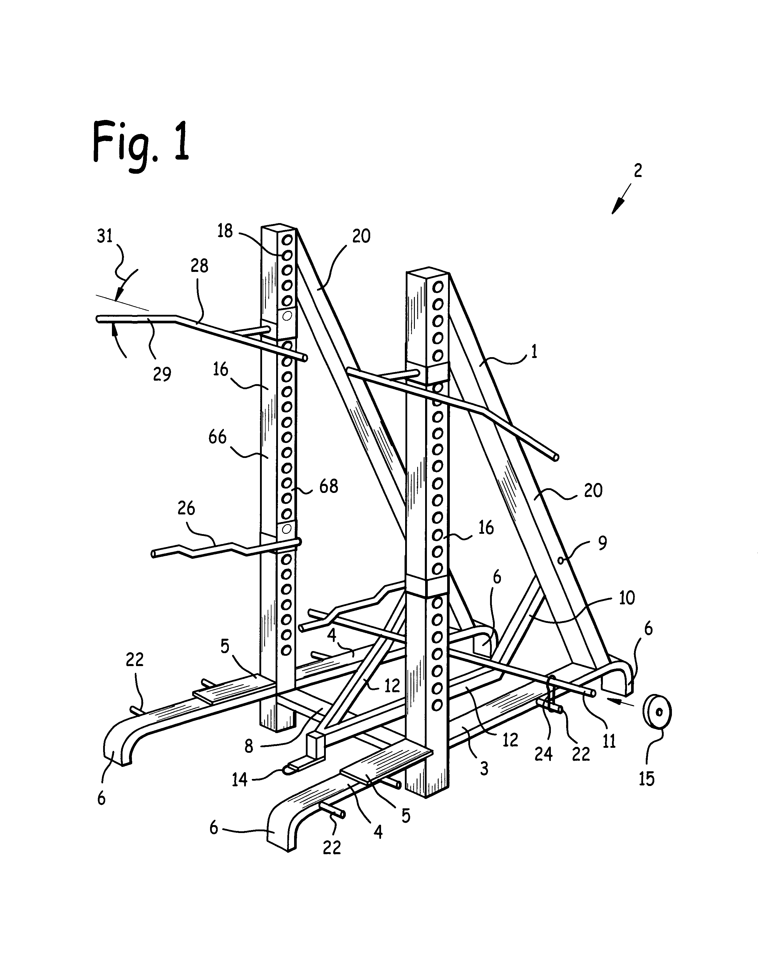 Adjustable weight-loaded dip-chin machine