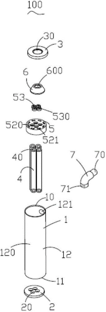 Oxidation device of cuprous ions in acid etching liquid for printed circuit board