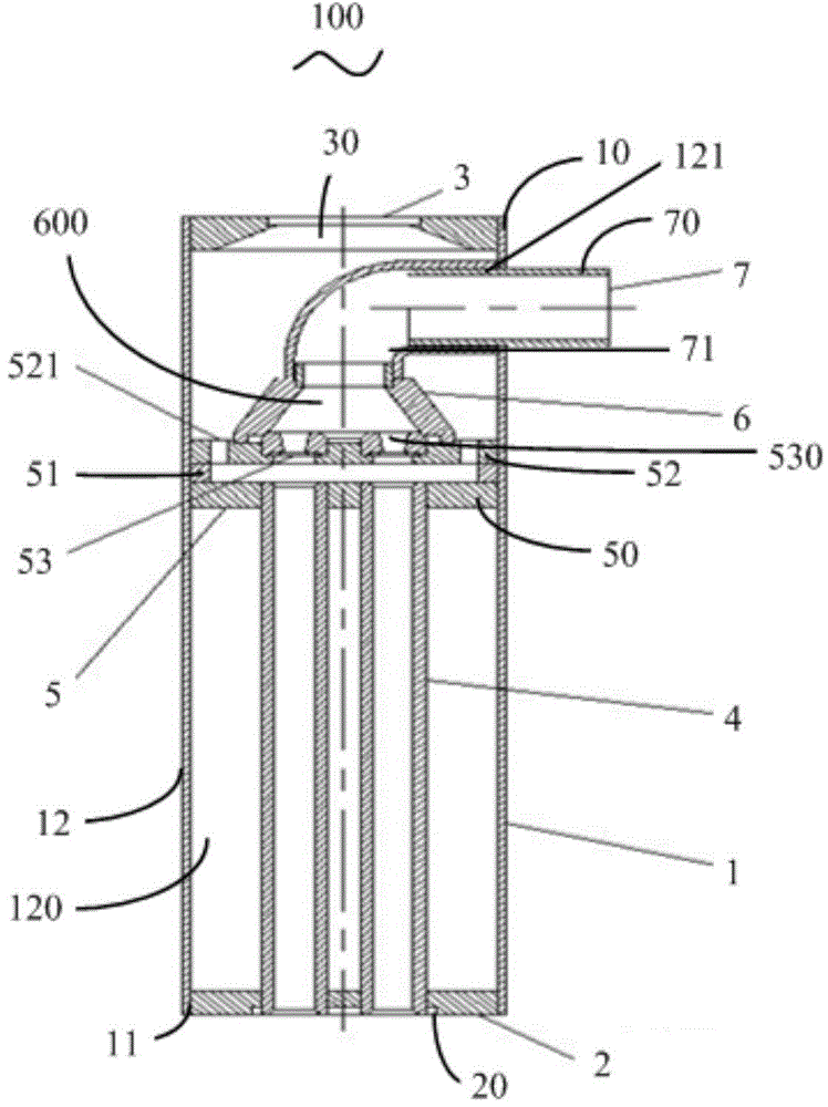 Oxidation device of cuprous ions in acid etching liquid for printed circuit board