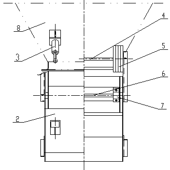 Compact structure rotating type feeding device
