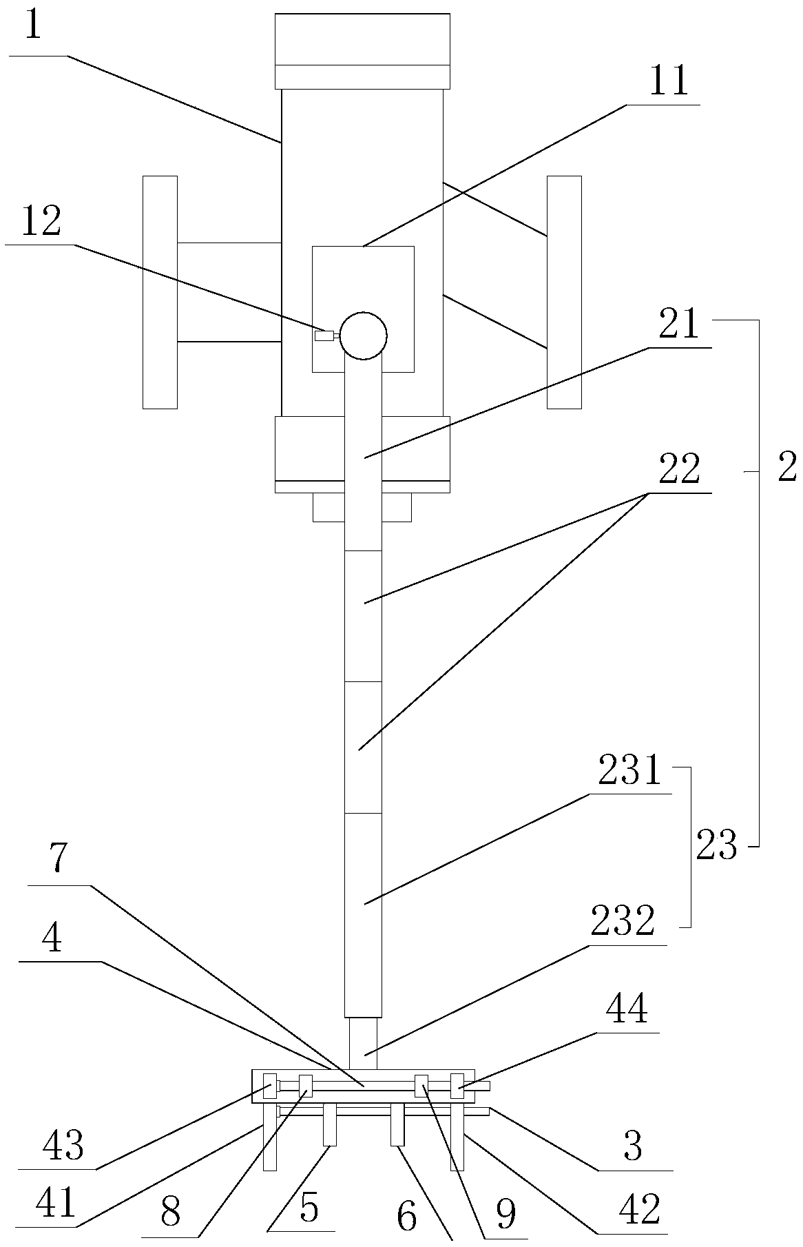 Support point selective flow control valve convenient for quick connection