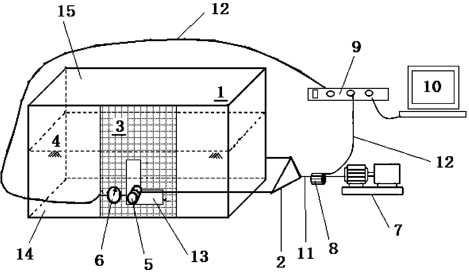 Testing device for measuring soil resistance in motion process of buried submarine pipeline