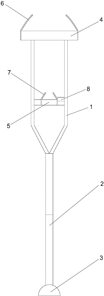 Novel axillary crutch