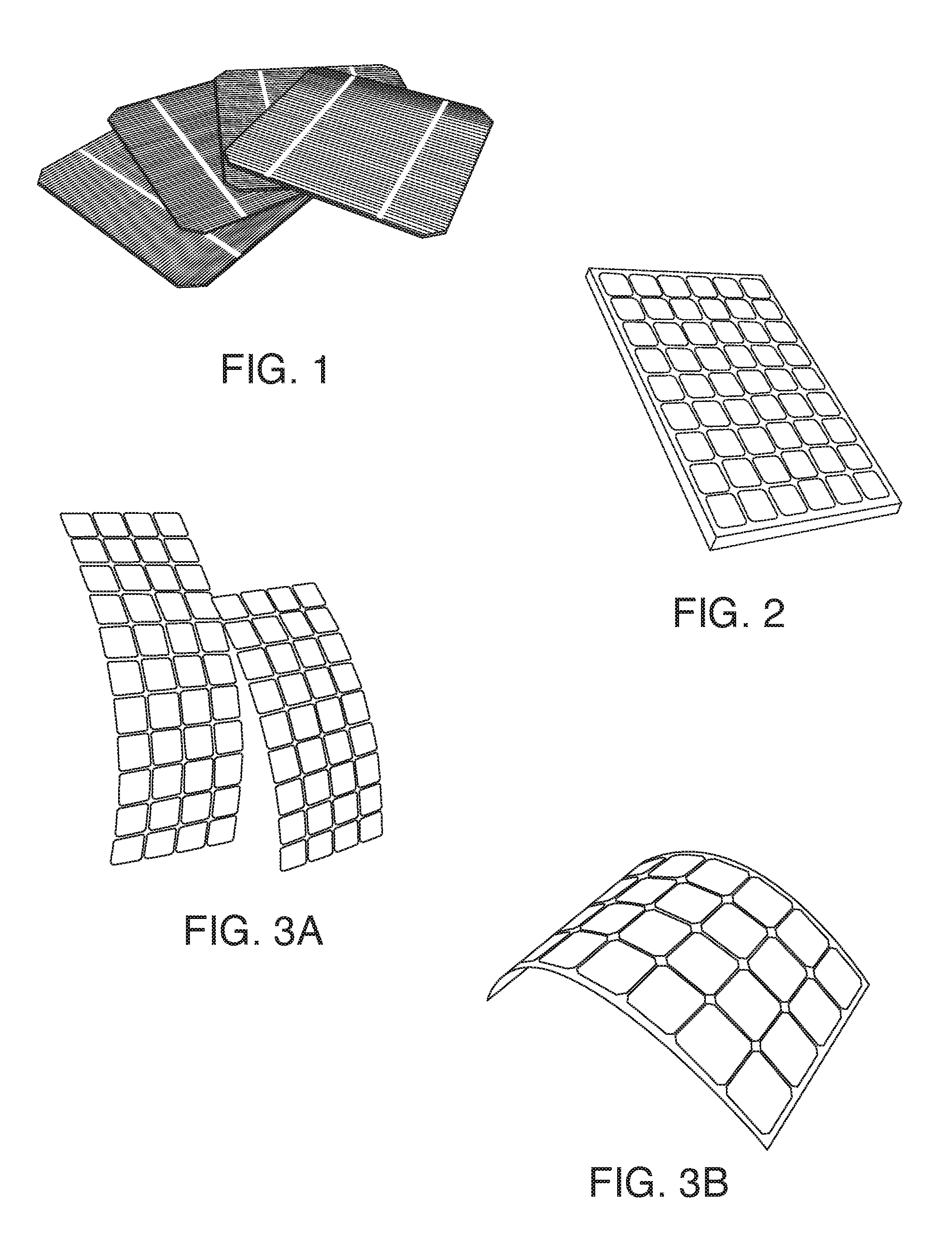 Methods and apparatus for structurally supporting geometrically complex solar modules using a rigid substrate and point support connections