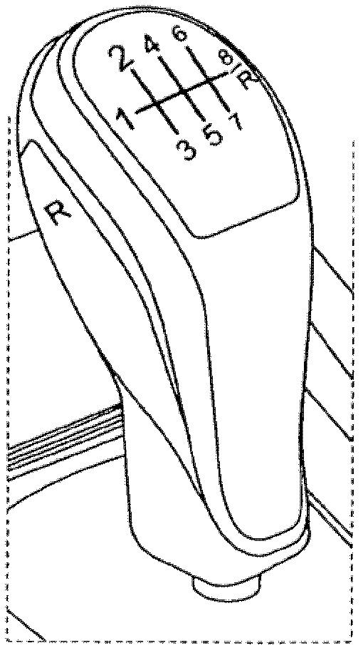 Vehicle comprising a transmission and a selection element for switching transmission gears