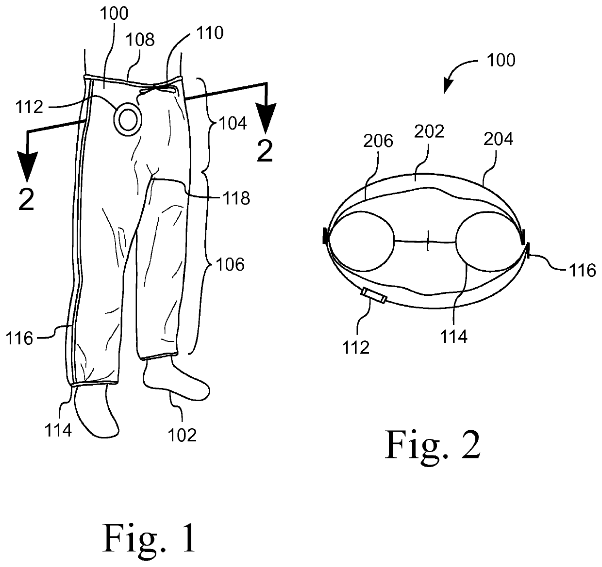 Garment for preventing redistribution hypothermia