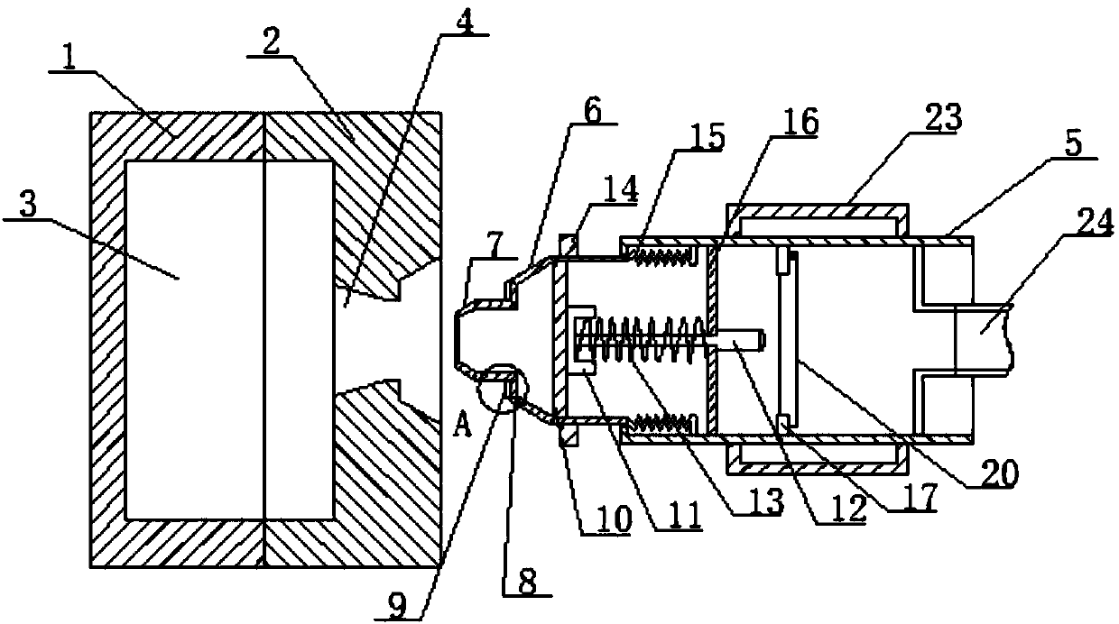 Gas-assisted injection molding device facilitating gas injection