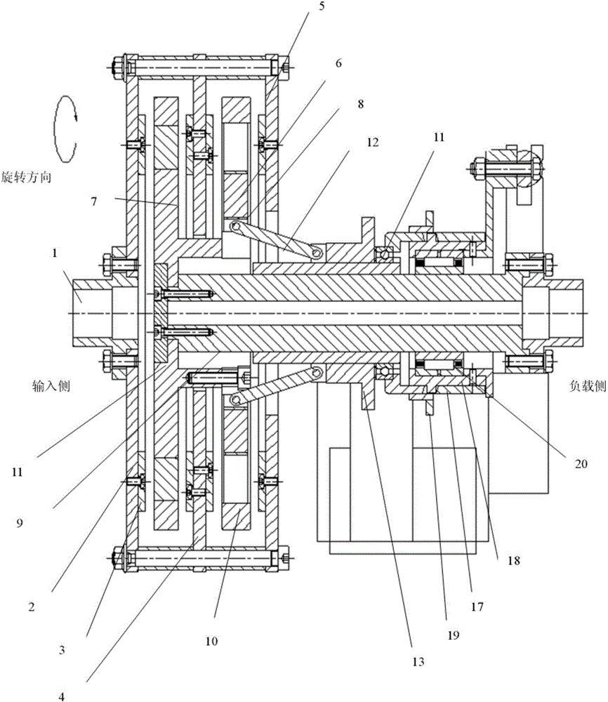 Delayed type magnetic coupler with actuating apparatus and radial ejector rod