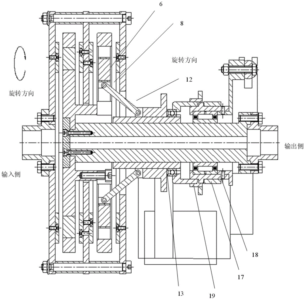 Delayed type magnetic coupler with actuating apparatus and radial ejector rod