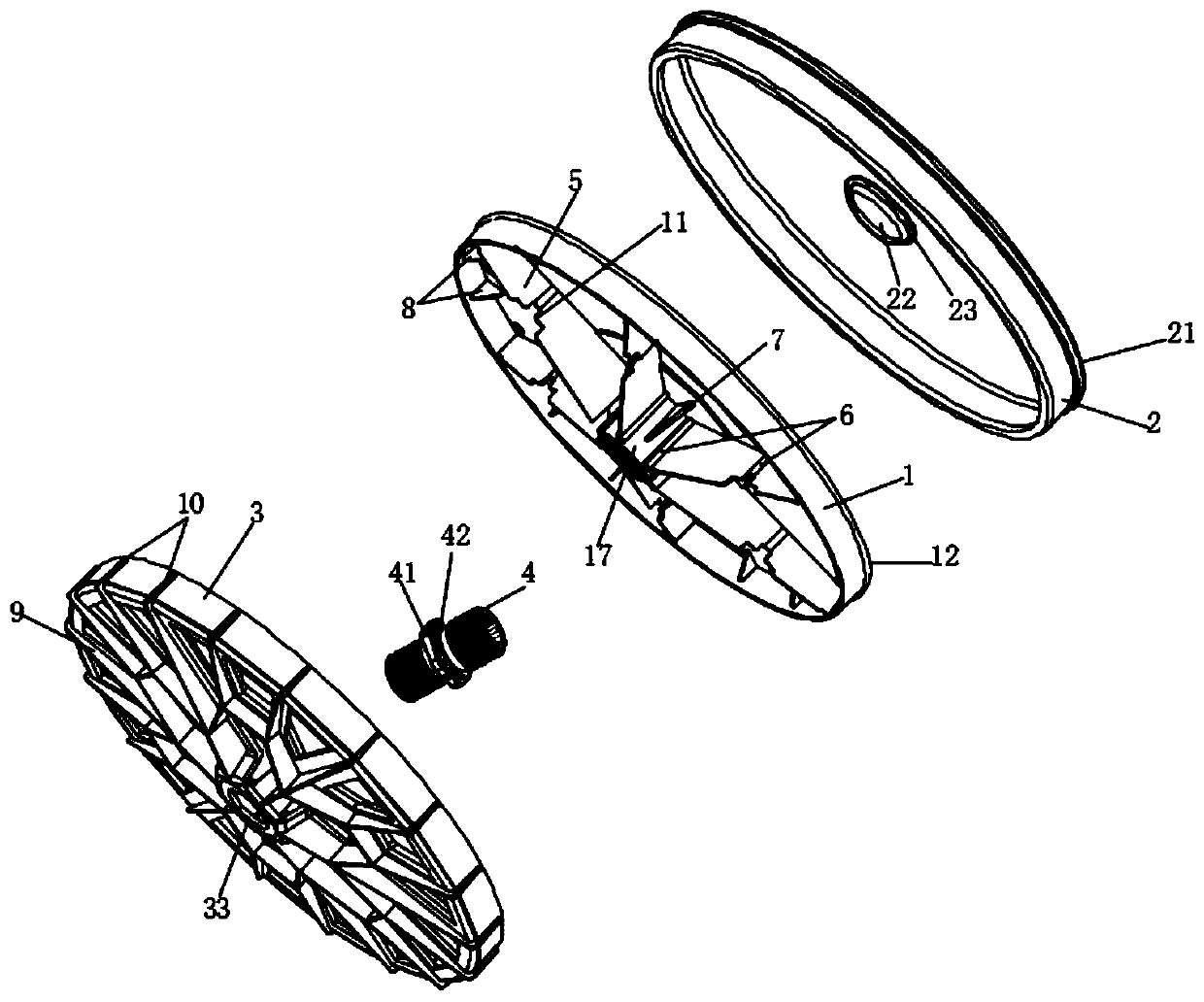 Microporous membrane disc aerator capable of being manually disassembled and assembled