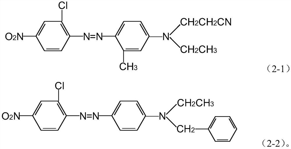 Red disperse dye composition, red disperse dye as well as preparation method and application of red disperse dye