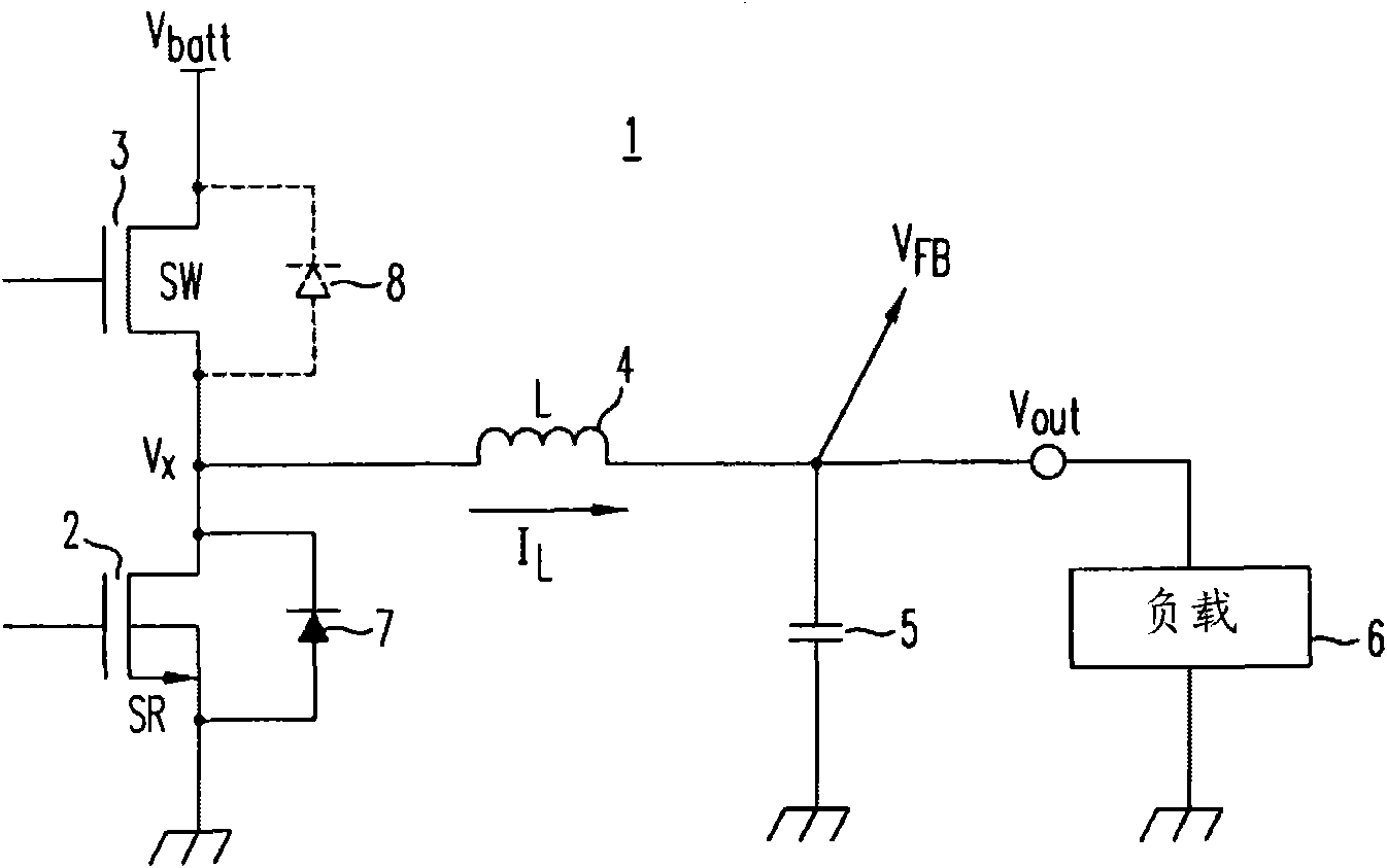 High-efficiency dc/dc voltage converter including down inductive switching pre-regulator and capacitive switching post-converter