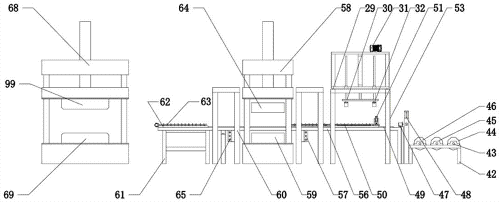 One-time punching and forming equipment for automobile roof sunshade and production method thereof