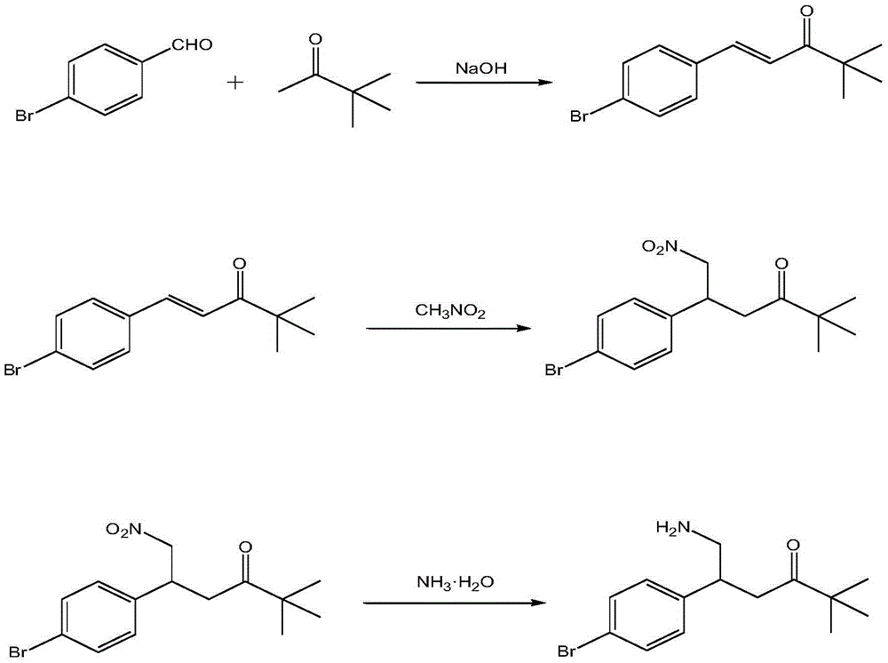 Synthesis method for 2,2-dimethyl-5-(4-bromophenyl)-6-amino-3-hexanone