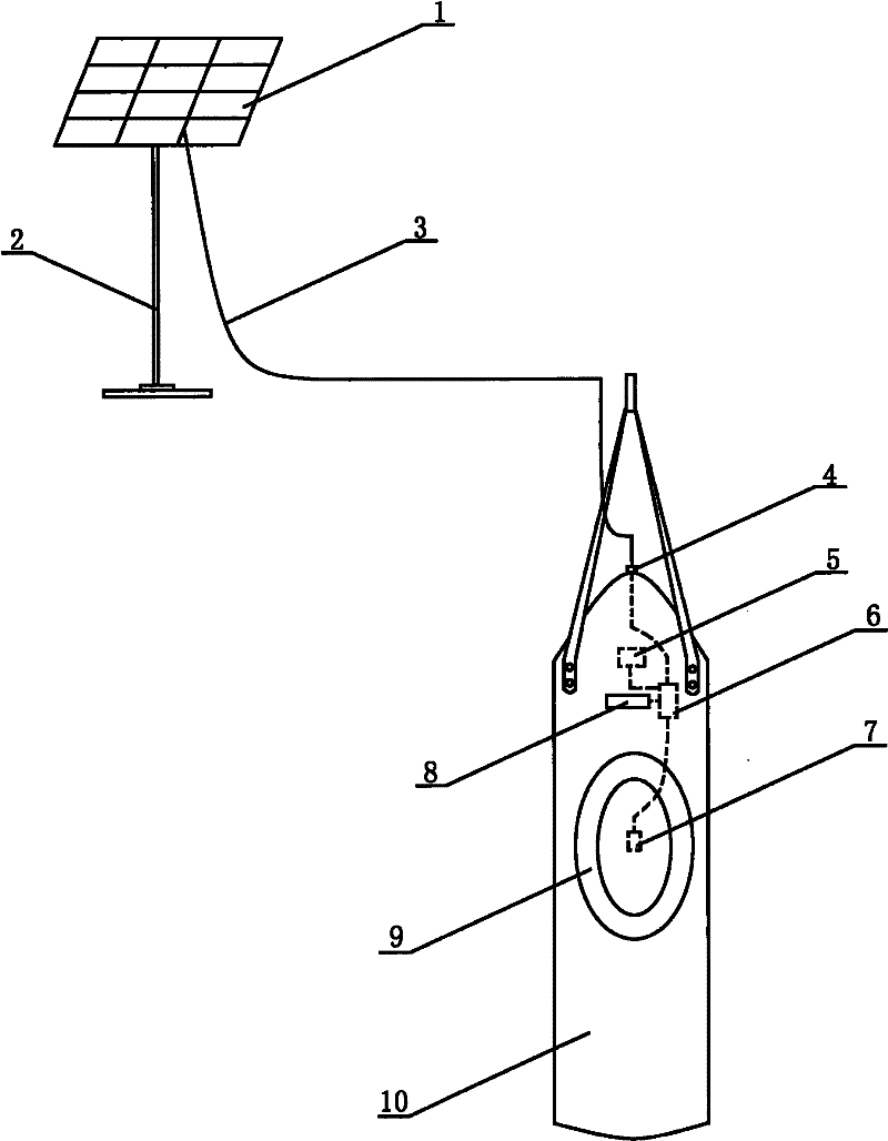 Boxing training sandbag for measuring and reporting punching power values by using solar cell as power source