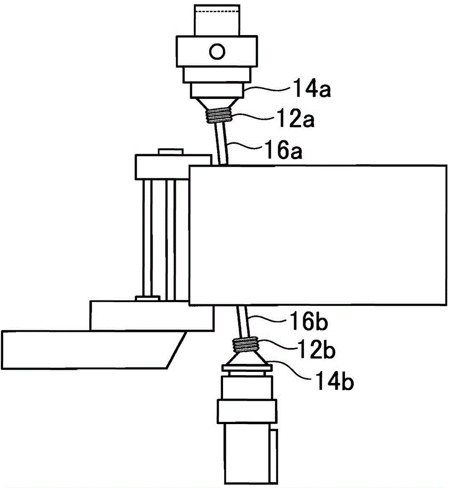 Processing liquid ejection device of wire electrical discharge machine