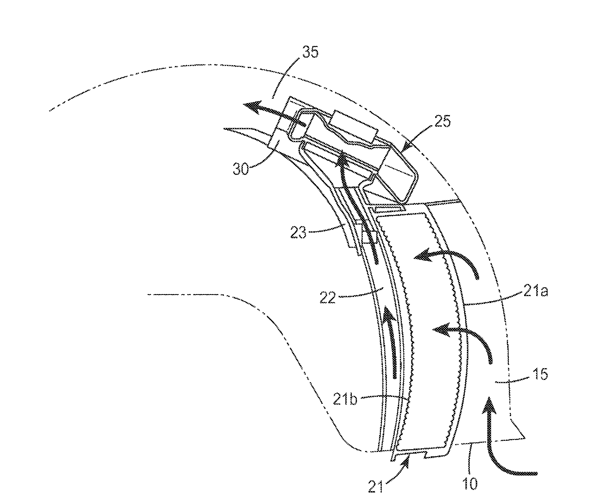 Helmet-mounted respirator apparatus with a dual plenum system