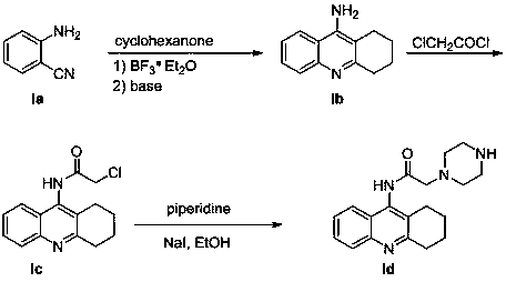 Tacrine-8-hydroxyl(amine)quinoline derivative and application thereof