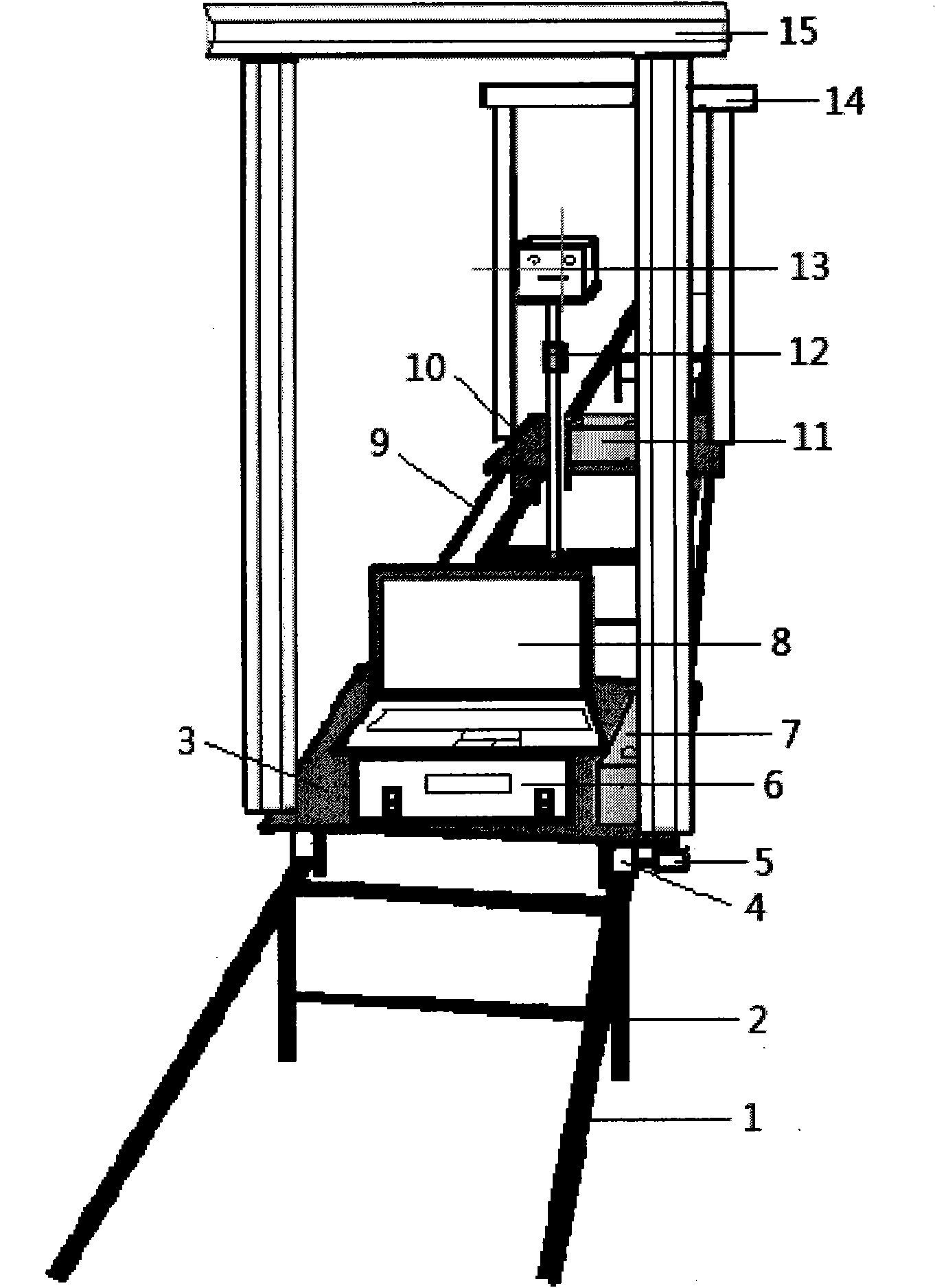 Digital image acquisition and processing method for small-section underground room