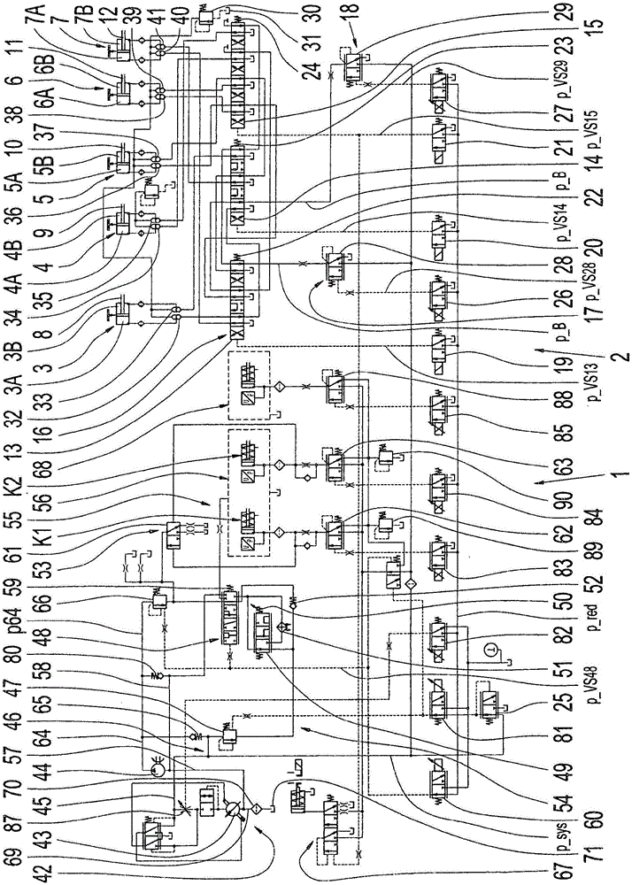 Hydraulic system of a transmission with a plurality of pressure regulating valves