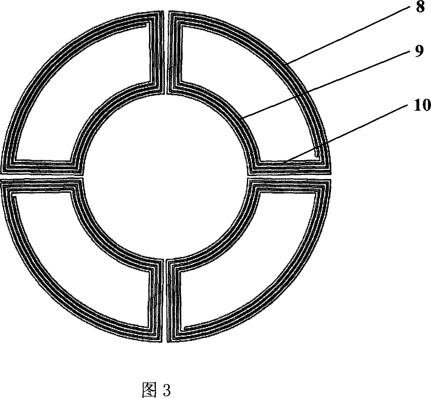 Stator embedded electromagnetic suspension microsystem