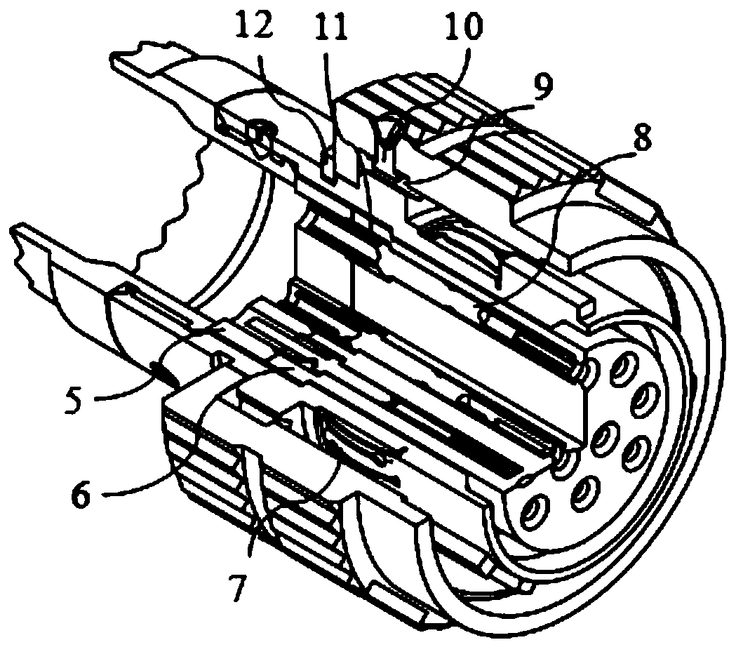 A light-weight high-temperature electrical connector with detachable contacts