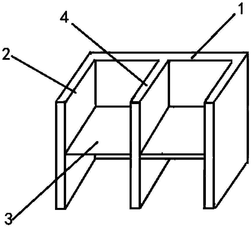 Water storage component for vertical greening