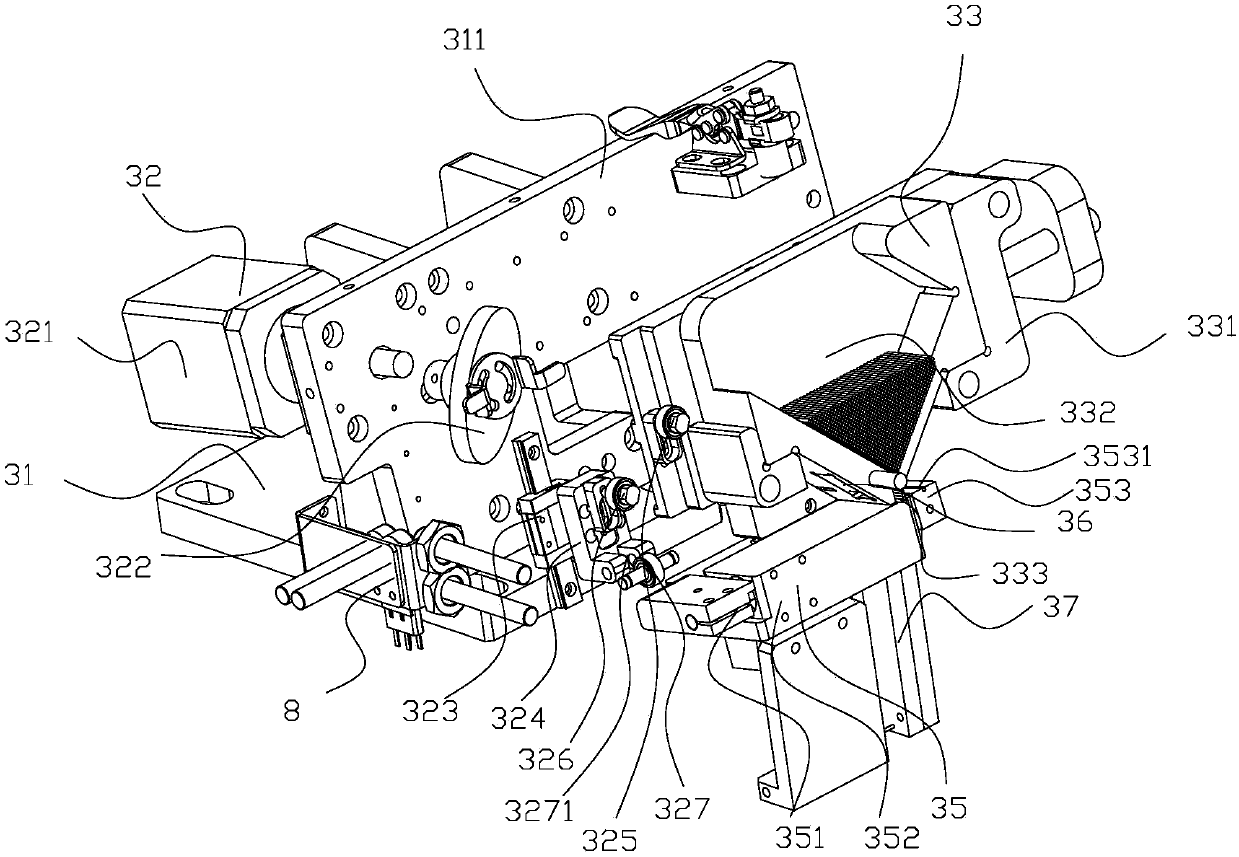 Medical detection test tube rubber plug conveying and assembling mechanism