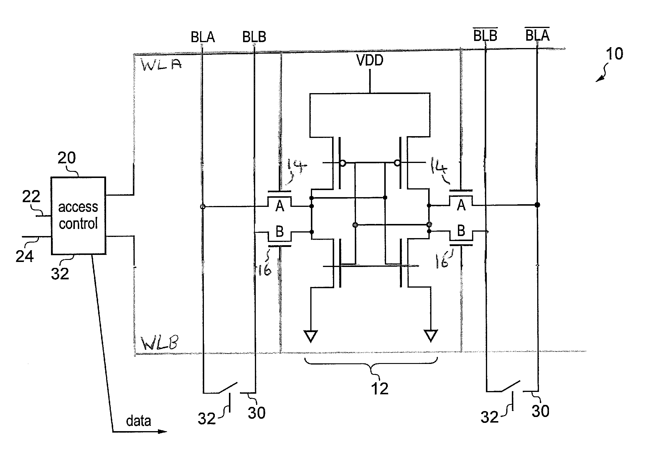 Write assist in a dual write line semiconductor memory