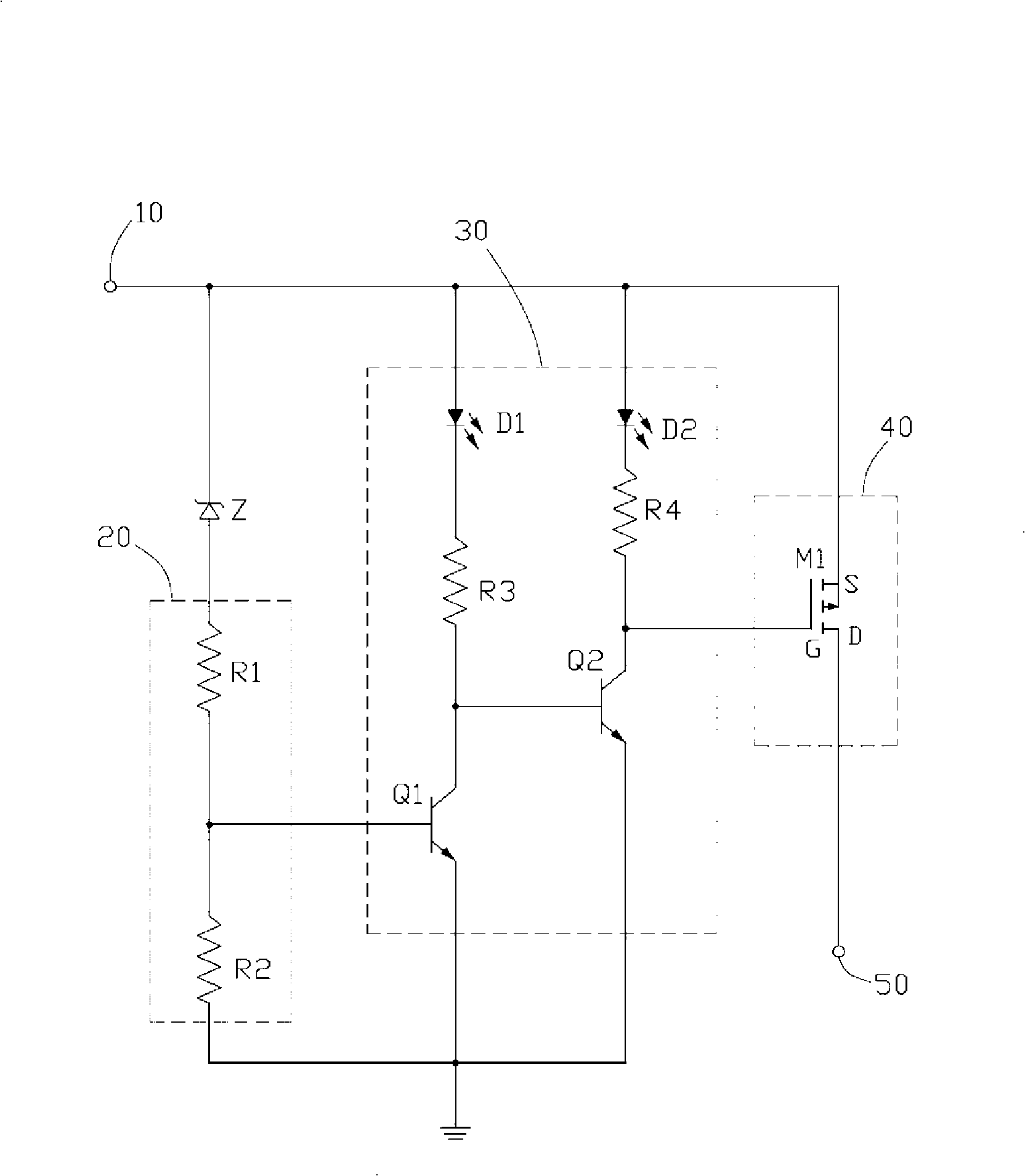 Charging protection circuit for battery