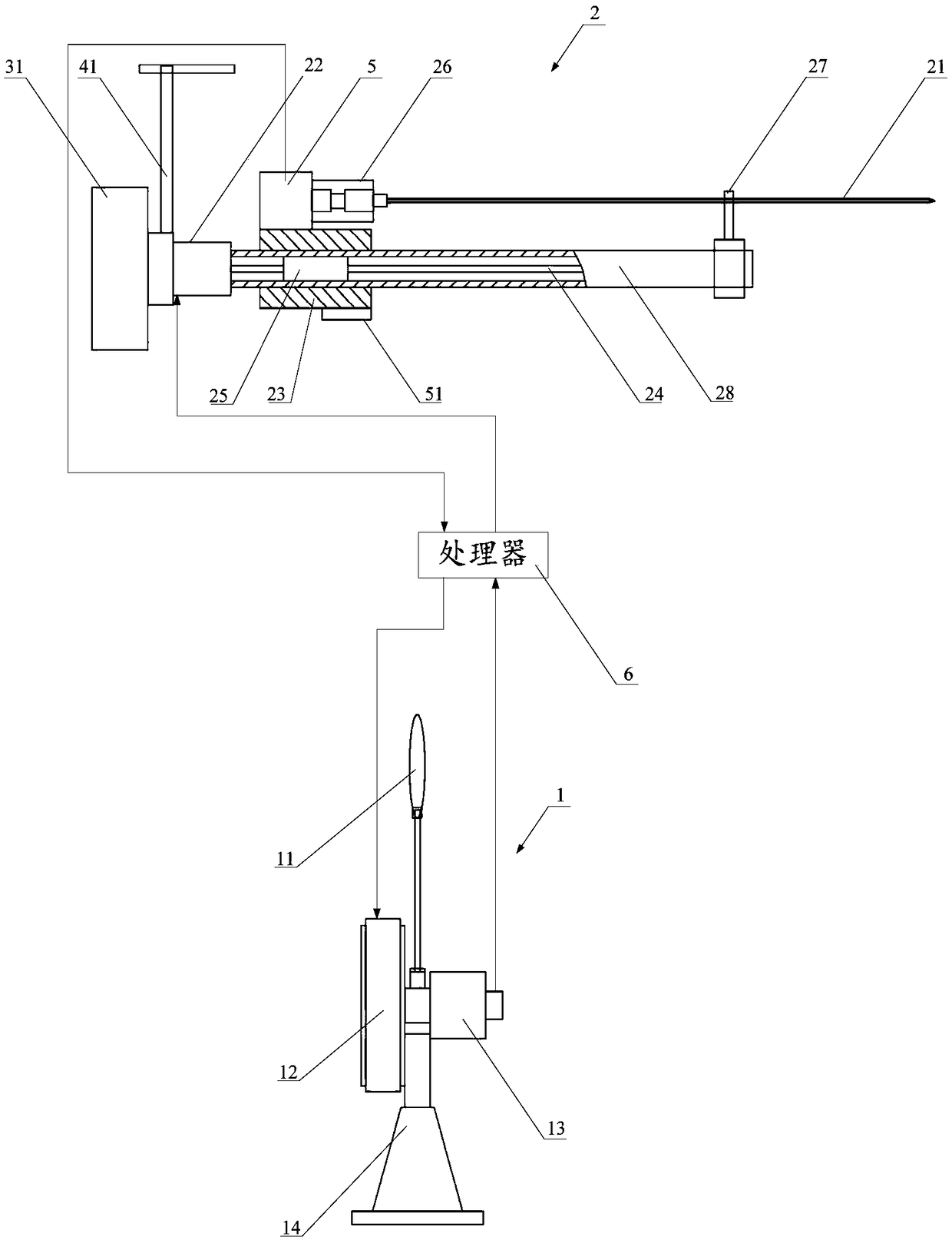 Electromagnetic force feedback puncture operation auxiliary device and robot puncture system