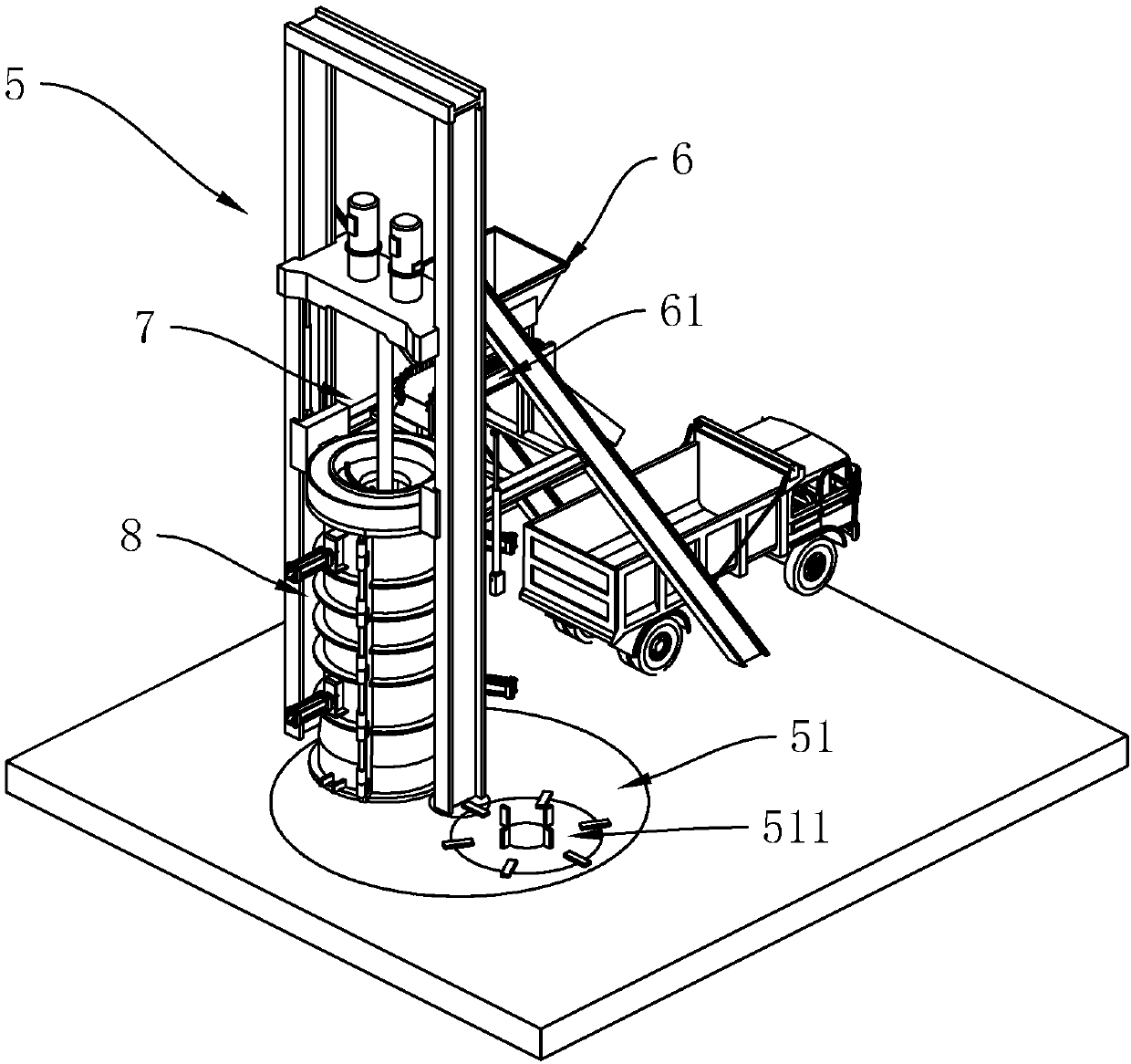 Method and device for preparing reinforced concrete pipe