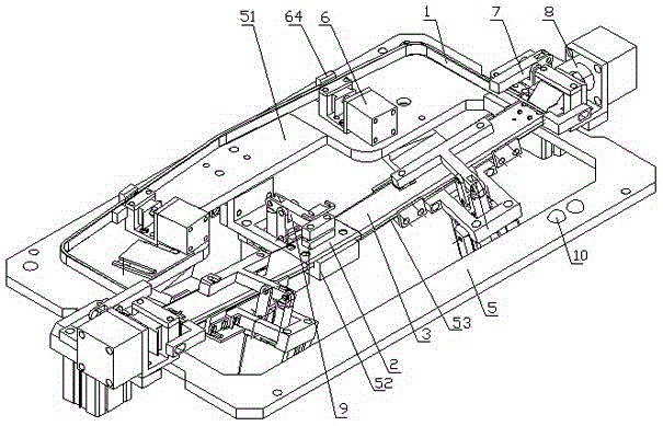 Displayer base and welding jig device thereof