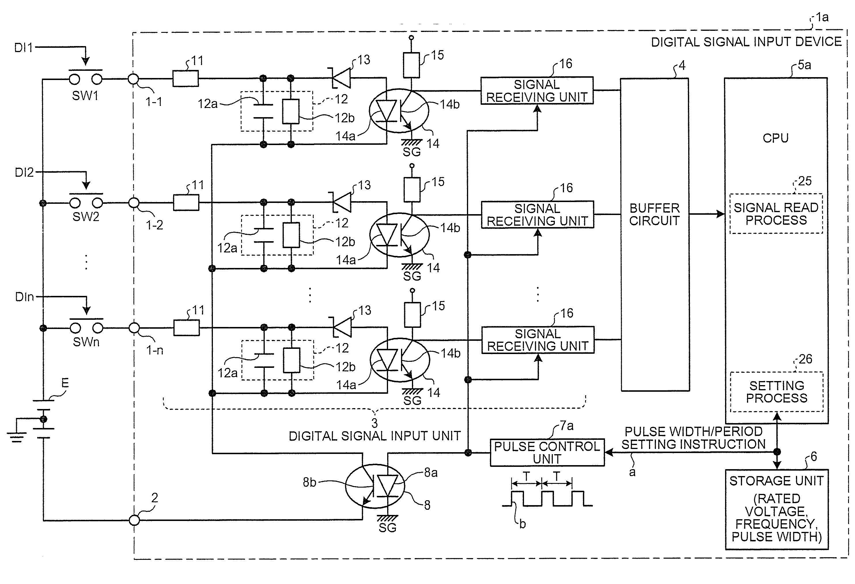 Digital signal input device and method of controlling the same