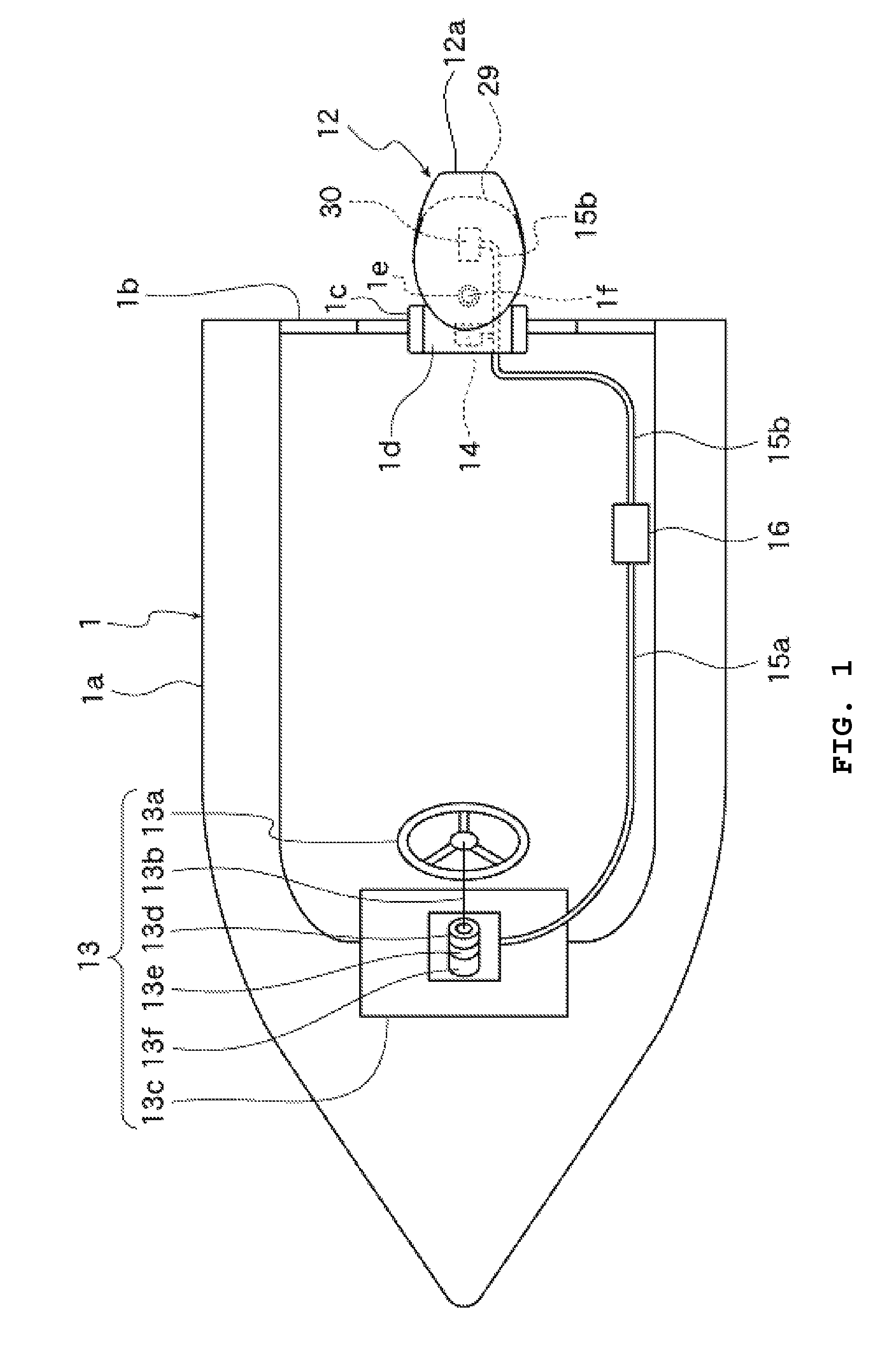 Boat including steering load control