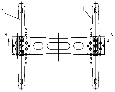 Wheel-rail low-power bogie with transverse swing control device