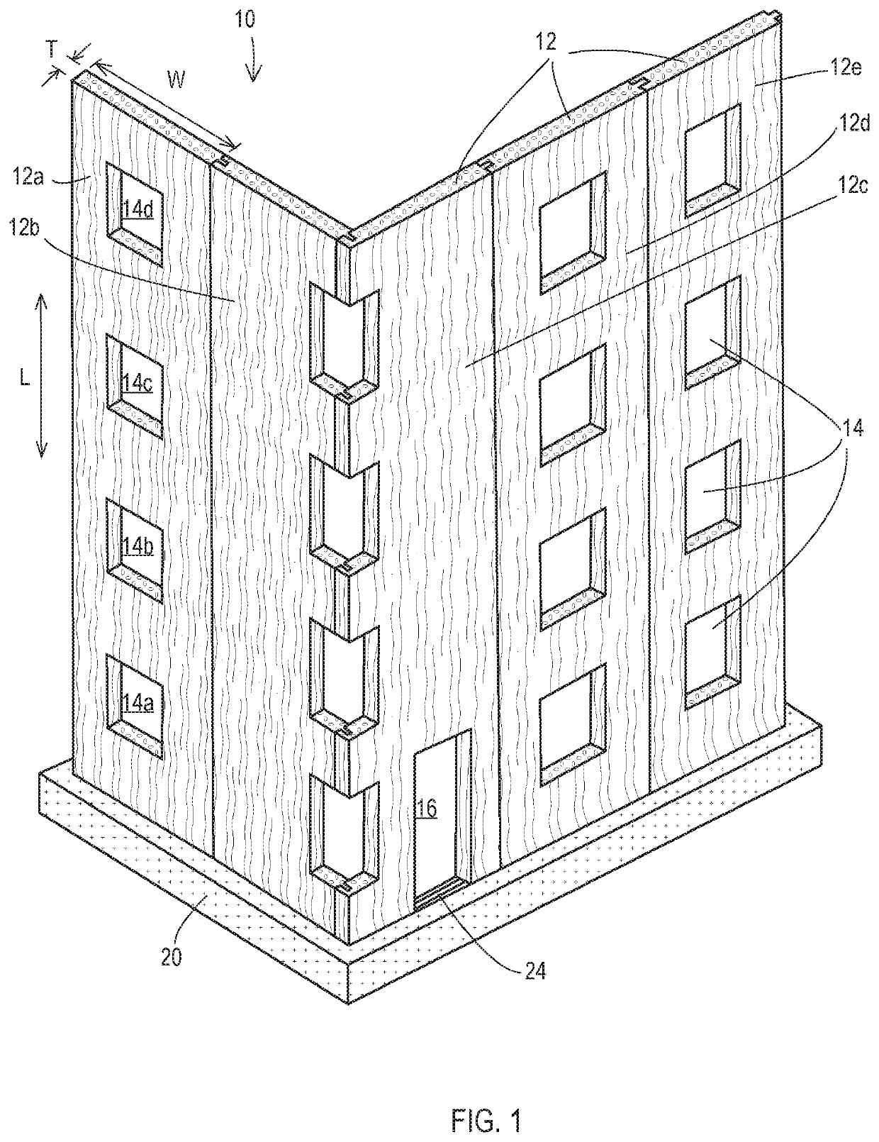 Multi-story building construction using long strand timber panels